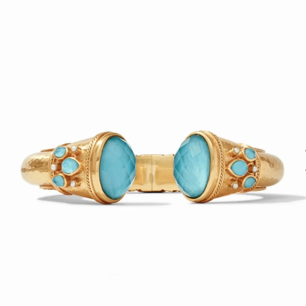 Julie Vos Cannes Cuff Bahama Blue in size small